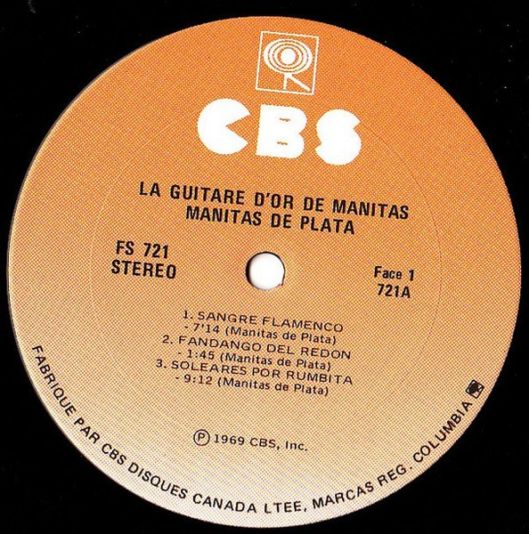 Manitas De Plata - La Guitare D'Or De Manitas | CBS (FS 721) - 3 Manitas De Plata - La Guitare D'Or De Manitas | CBS (FS 721) - 3