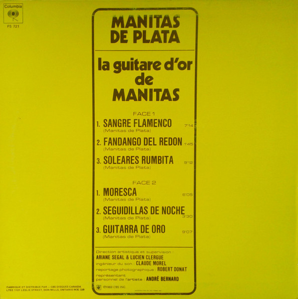 Manitas De Plata - La Guitare D'Or De Manitas | CBS (FS 721) - 2 Manitas De Plata - La Guitare D'Or De Manitas | CBS (FS 721) - 2