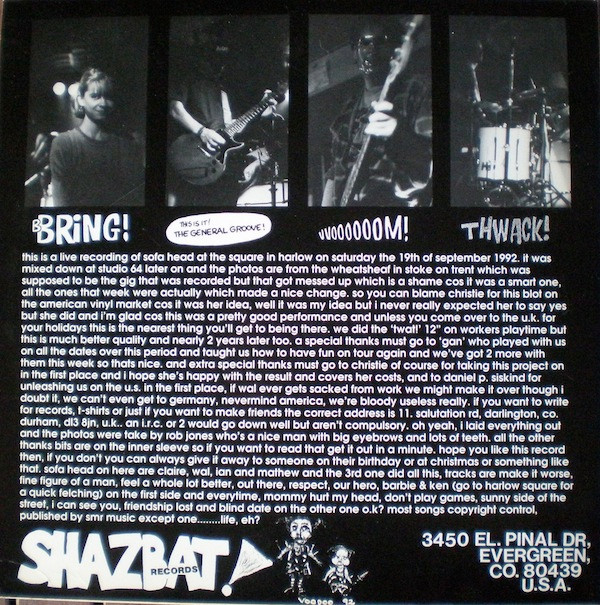 Sofa Head - More Is Not A Word In Our Vocabulary | Shazbat Records (none) - 2
