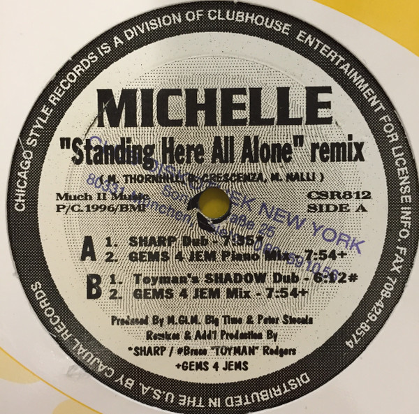 Michelle Narine - "Standing Here All Alone" Remix | Chicago Style Records (CSR812) - main