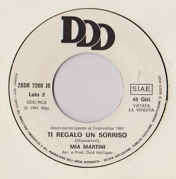 Number One Ensemble / Mia Martini - Donna Donna / Ti Regalo Un Sorriso | Radio Records (ZBRR 7203 JB) - 2