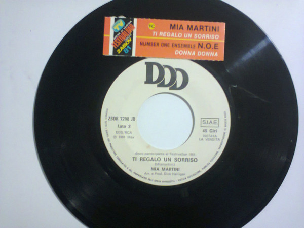 Number One Ensemble / Mia Martini - Donna Donna / Ti Regalo Un Sorriso | Radio Records (ZBRR 7203 JB) - 3