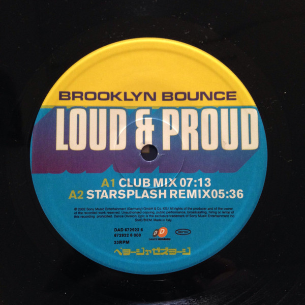 Brooklyn Bounce - Loud & Proud | Dance Division (DAD 672922 6) - 2