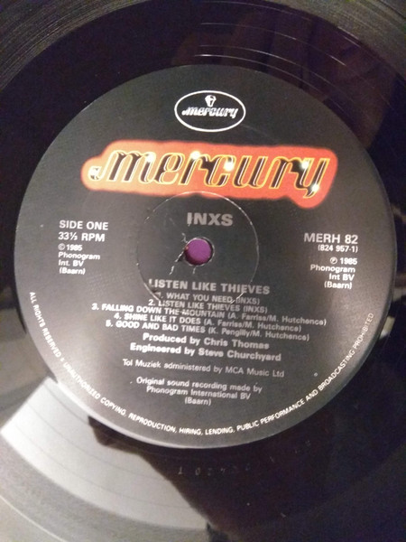 INXS - Listen Like Thieves | Mercury (MERH 82, 824 957-1) - 4 INXS - Listen Like Thieves | Mercury (MERH 82, 824 957-1) - 4
