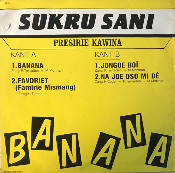 Sukru Sani - Banana | Not On Label (SU 234) - 2