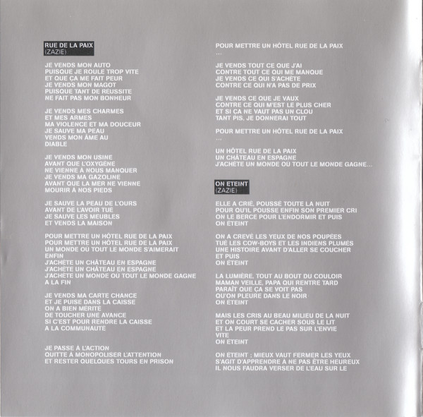 Zazie - La Zizanie | Mercury (586468-2) - 4