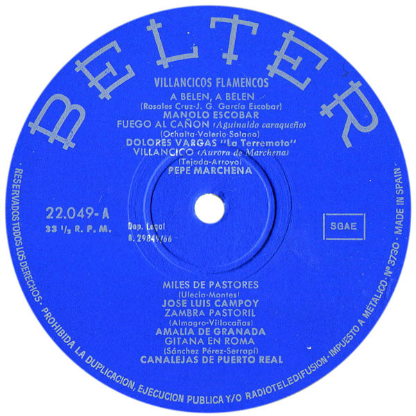 Various - Villancicos Flamencos | Belter (22.049) - 3