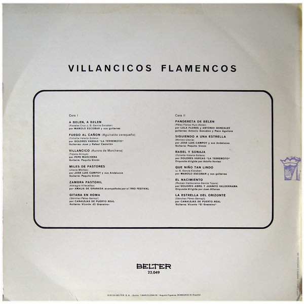 Various - Villancicos Flamencos | Belter (22.049) - 2