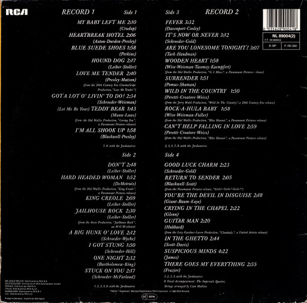 Elvis Presley - Elvis Forever (32 Hits) | RCA (NL 89004(2)) - 4
