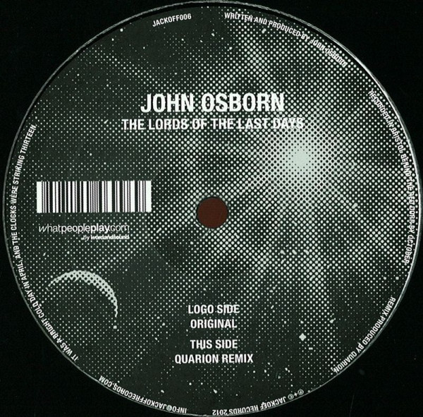 John Osborn - Lords Of The Last Days | Jackoff Records (JACKOFF006) - main John Osborn - Lords Of The Last Days | Jackoff Records (JACKOFF006) - main