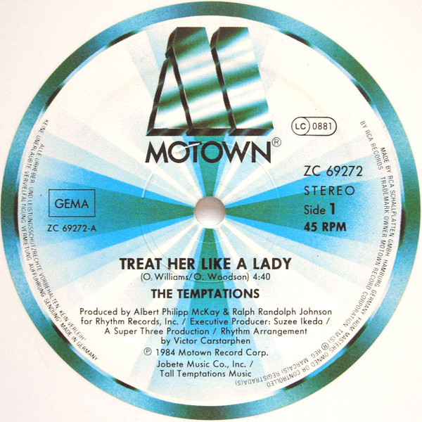 The Temptations - Treat Her Like A Lady | Motown (ZC 69272) - 3