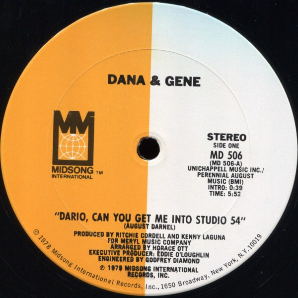 Dana & Gene - Dario, Can You Get Me Into Studio 54 | Midsong International (MD 506) - 2 Dana & Gene - Dario, Can You Get Me Into Studio 54 | Midsong International (MD 506) - 2