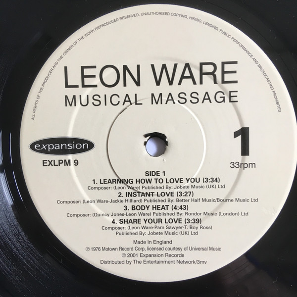 Leon Ware - Musical Massage | Expansion (EXLPM 9) - 3 Leon Ware - Musical Massage | Expansion (EXLPM 9) - 3