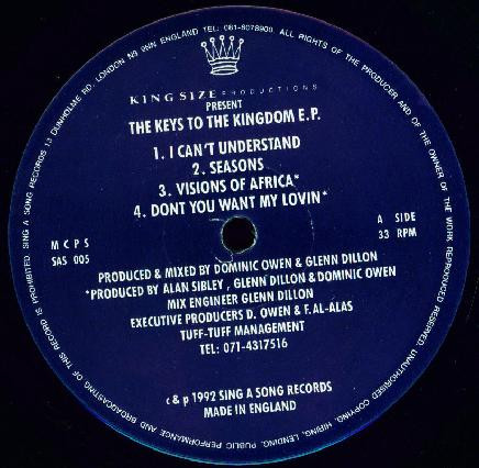 Kingsize Productions - The Keys To The Kingdom E.P. | Sing A Song Records (SAS 005)