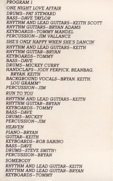 Bryan Adams - Reckless | A&M Records (CS 5013) - 3 Bryan Adams - Reckless | A&M Records (CS 5013) - 3