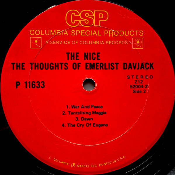 The Nice - The Thoughts Of Emerlist Davjack | Columbia Special Products (P 11633) - main The Nice - The Thoughts Of Emerlist Davjack | Columbia Special Products (P 11633) - main