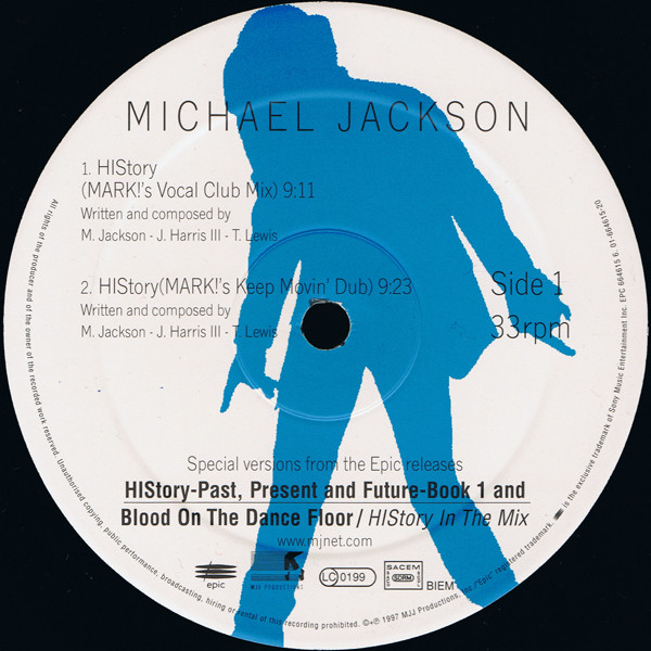 Michael Jackson - HIStory / Ghosts | Epic (664615 6) - 3 Michael Jackson - HIStory / Ghosts | Epic (664615 6) - 3