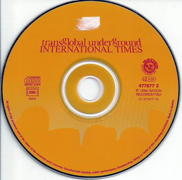 Transglobal Underground - International Times | Nation Records (477677 9) - 3