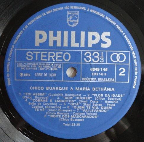 Chico Buarque & Maria Bethânia - Chico Buarque & Maria Bethânia Ao Vivo | Philips (6349 146) - 2