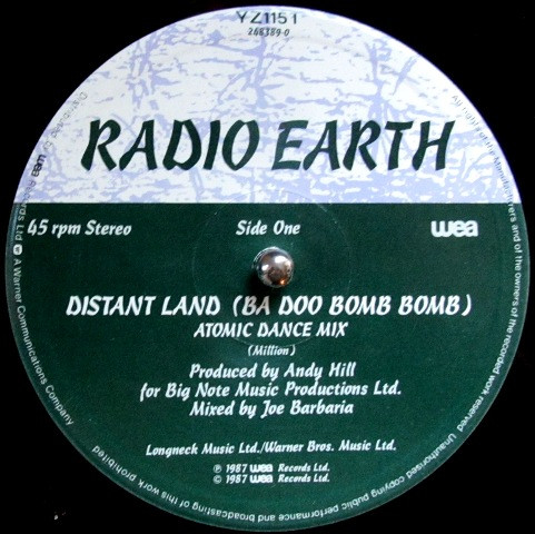 Radio Earth - Distant Land (Ba Doo Bomb Bomb) | WEA (YZ115T) - 3