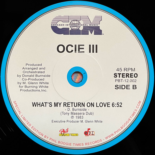 Ocie III - What's My Return On Love | Phil Boogie Times (PBT-12.002) - 3 Ocie III - What's My Return On Love | Phil Boogie Times (PBT-12.002) - 3