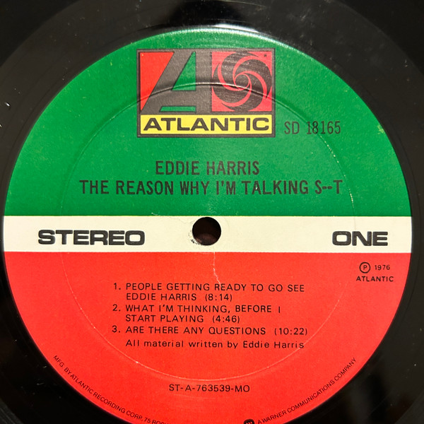 Eddie Harris - The Reason Why I'm Talking S--t | Atlantic (SD 18165) - 3 Eddie Harris - The Reason Why I'm Talking S--t | Atlantic (SD 18165) - 3