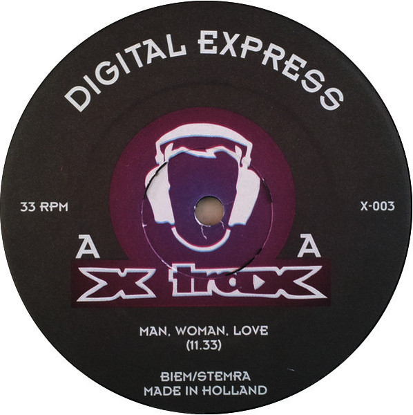 Digital Express - The Club / Man, Woman, Love | X-Trax (X-003) - 3