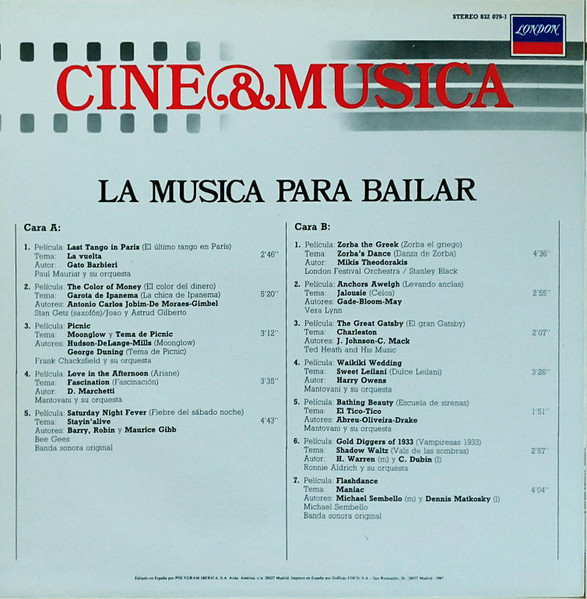 Various - La Musica Para Bailar | London Records (832 079-1) - 2 Various - La Musica Para Bailar | London Records (832 079-1) - 2