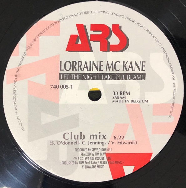 Lorraine McKane - Let The Night Take The Blame | ARS Productions (740 005-1) - 3 Lorraine McKane - Let The Night Take The Blame | ARS Productions (740 005-1) - 3