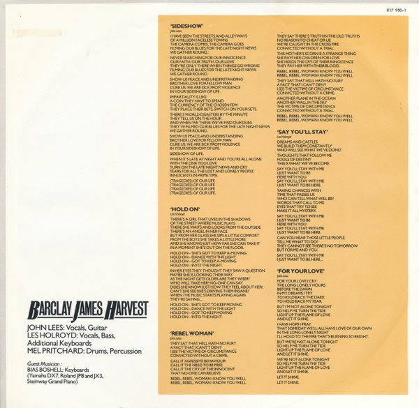 Barclay James Harvest - Victims Of Circumstance | Polydor (817 950-1) - 3 Barclay James Harvest - Victims Of Circumstance | Polydor (817 950-1) - 3