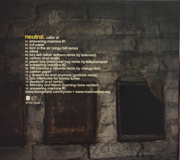 Neutral - Caller ID | Hymen Records (¥733) - 2 Neutral - Caller ID | Hymen Records (¥733) - 2