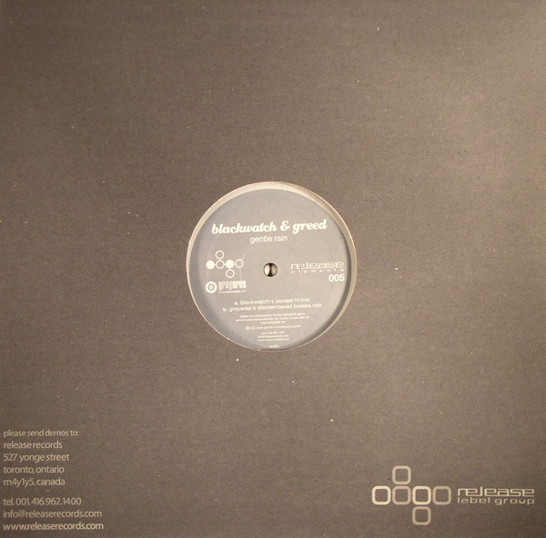 Blackwatch & Greed - Gentle Rain | Release Elements (ele-005) - main