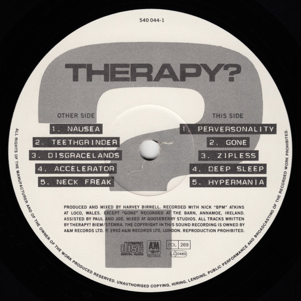 Therapy? - Nurse | A&M Records (540 044-1) - 4 Therapy? - Nurse | A&M Records (540 044-1) - 4