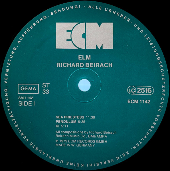 Richard Beirach - Elm | ECM Records (ECM 1142) - 3