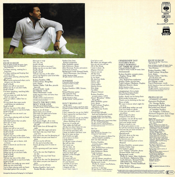 Rodney Franklin - Learning To Love | CBS (CBS 85978) - 2 Rodney Franklin - Learning To Love | CBS (CBS 85978) - 2