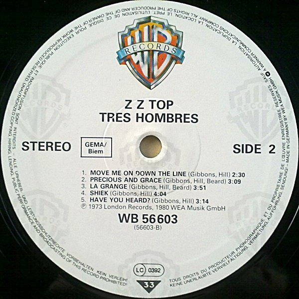 ZZ Top - Tres Hombres | Warner Bros. Records (WB 56 603) - 4