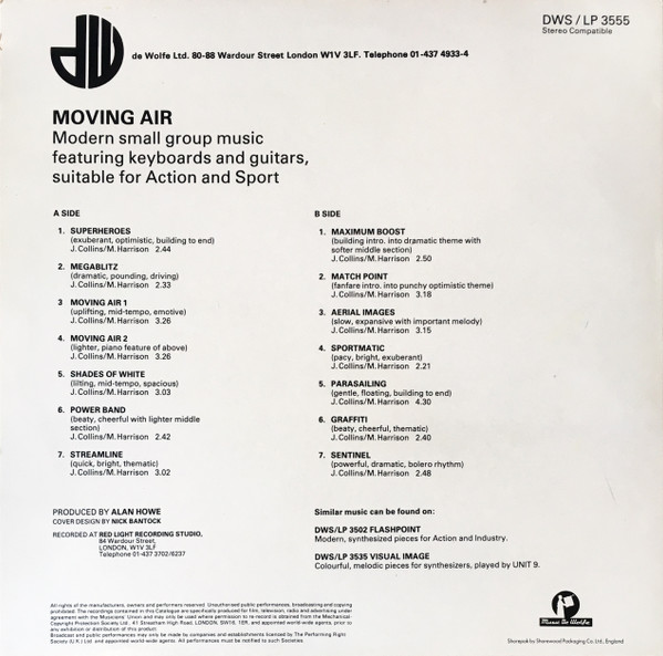 John Collins / Mark Harrison - Moving Air | Music De Wolfe (DWS/LP 3555) - 2 John Collins / Mark Harrison - Moving Air | Music De Wolfe (DWS/LP 3555) - 2