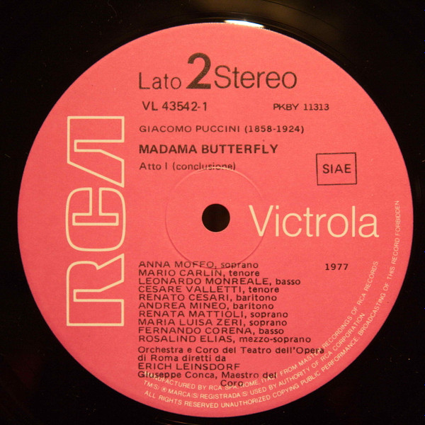 Giacomo Puccini - Anna Moffo , Rosalind Elias , Cesare Valletti , Renato Cesari , Erich Leinsdorf , Orchestra Del Teatro Dell'Opera Di Roma E Coro Del Teatro Dell'Opera Di Roma - Madama Butterfly | RCA Victrola (VL 43542 (3)) - 4 Giacomo Puccini - Anna Moffo , Rosalind Elias , Cesare Valletti , Renato Cesari , Erich Leinsdorf , Orchestra Del Teatro Dell'Opera Di Roma E Coro Del Teatro Dell'Opera Di Roma - Madama Butterfly | RCA Victrola (VL 43542 (3)) - 4