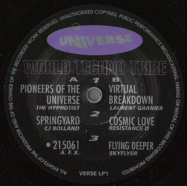 Various - World Techno Tribe | Universe (VERSE LP 1) - 4