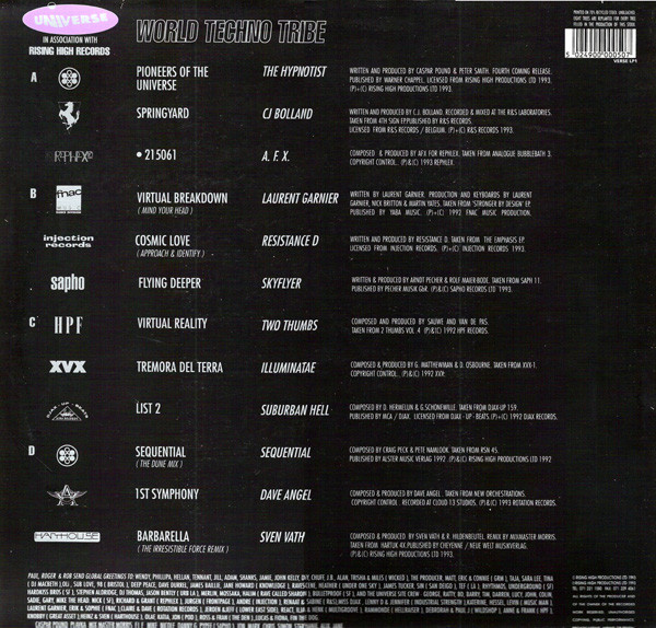 Various - World Techno Tribe | Universe (VERSE LP 1) - 2