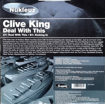 Clive King - Deal With This / Kicking In | Nukleuz (0571PNUK) - 2 Clive King - Deal With This / Kicking In | Nukleuz (0571PNUK) - 2