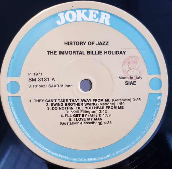 Billie Holiday - The Immortal Billie Holiday | Joker (SM 3131) - 3 Billie Holiday - The Immortal Billie Holiday | Joker (SM 3131) - 3