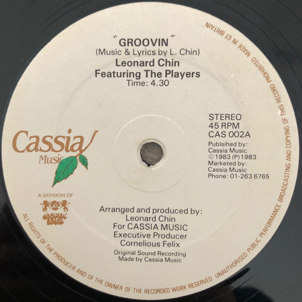 Leonard "Santic" Chin Featuring The Santic Players - Groovin | Cassia Music (CAS 002) - main