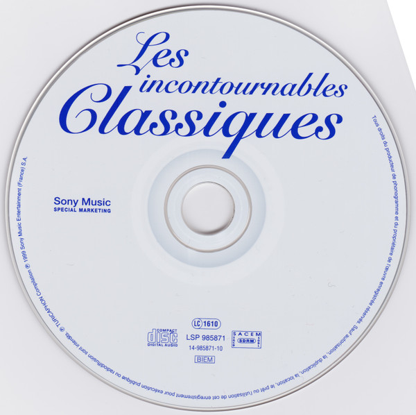 Various - Les Incontournables Classiques | Sony Music Special Marketing (985871-2) - 3