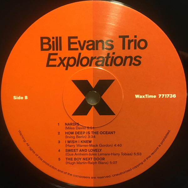 The Bill Evans Trio - Explorations | WaxTime (771736) - 4 The Bill Evans Trio - Explorations | WaxTime (771736) - 4