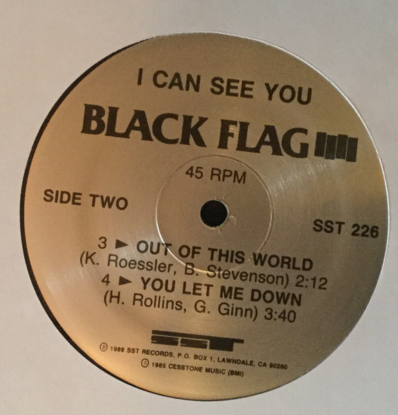 Black Flag - I Can See You | SST Records (SST 226) - 4