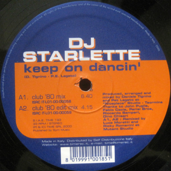 DJ Starlette - Keep On Dancin' | TIME (TIME 193) - 2