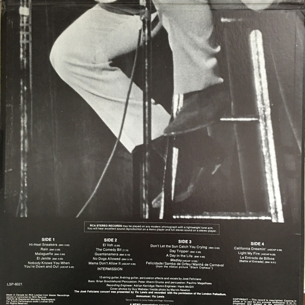 José Feliciano - Alive Alive-o! Live At London Palladium | RCA Victor (LSP 6021) - 4 José Feliciano - Alive Alive-o! Live At London Palladium | RCA Victor (LSP 6021) - 4