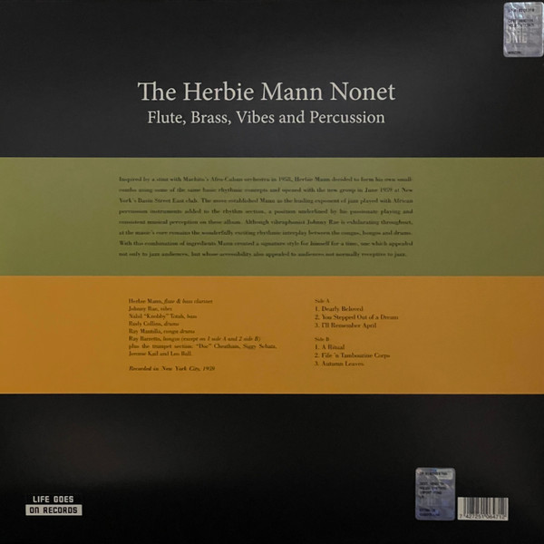 The Herbie Mann Nonet - Flute, Brass, Vibes And Percussion | Life Goes On Records (LIFE020) - 2 The Herbie Mann Nonet - Flute, Brass, Vibes And Percussion | Life Goes On Records (LIFE020) - 2