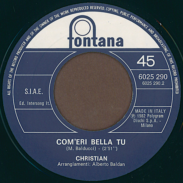 Christian - Un'Altra Vita, Un Altro Amore | Fontana (6025 290) - 4
